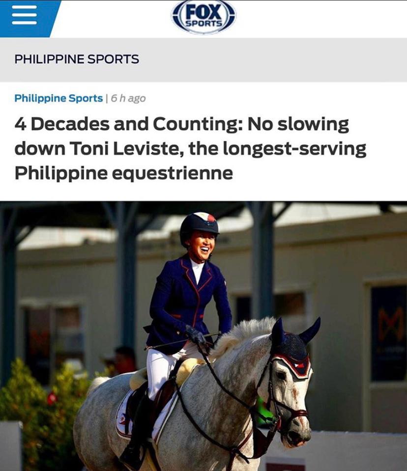 4 Decades and Counting: No slowing down Toni Leviste, the longest-serving Philippine equestrienne.